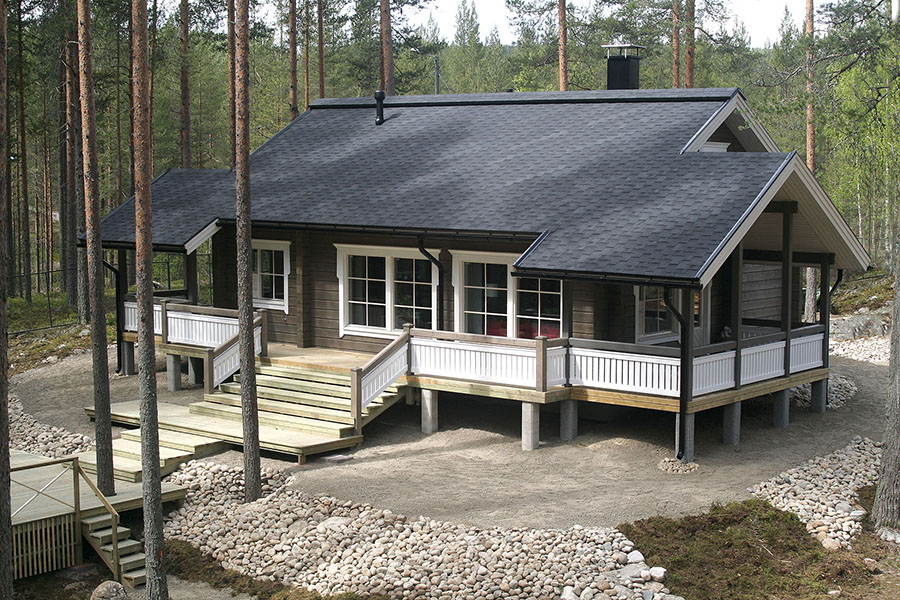 Huopakatto hirsitalossa – Eliittikatot